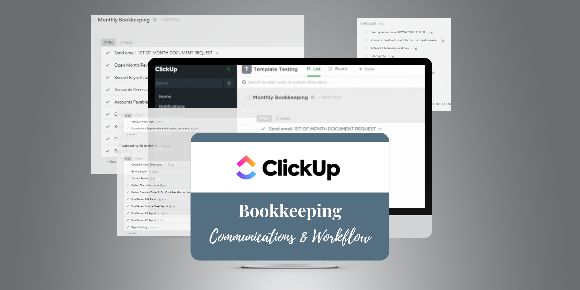 ClickUp Bookkeeping Communications and Workflow